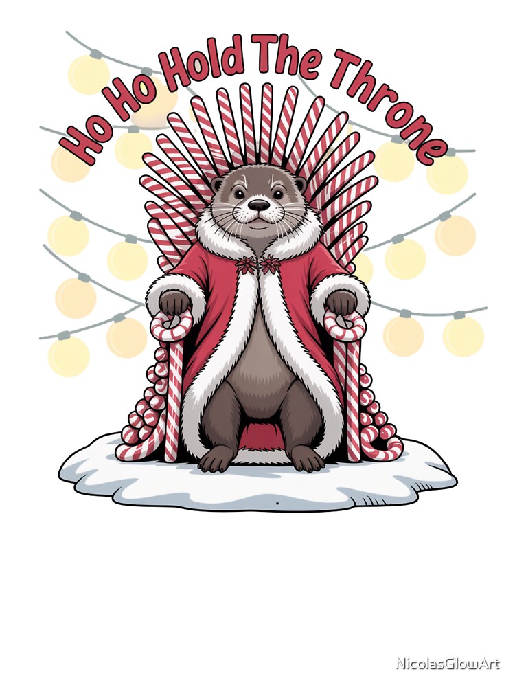 Hold The Throne | Otter T-Shirt by NicolasGlowArt