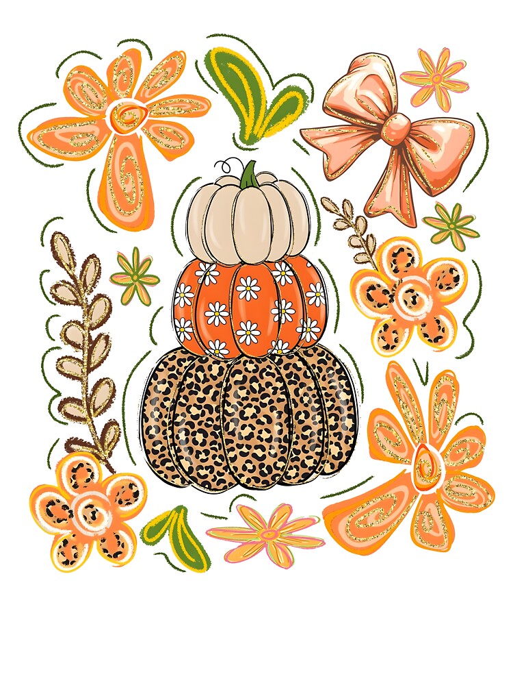 Floral Fall Pumpkin by Lucrecefouche