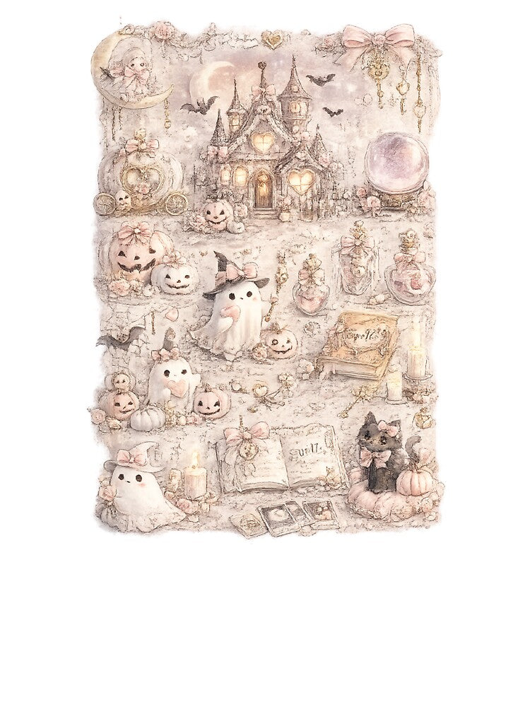 Halloween Coquette | Cute Ghosts and Crystal Ball by Blush and Bloom