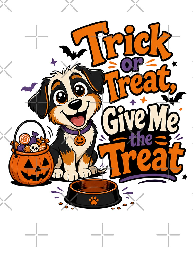 Halloween Dog Shirt, Trick or Treat Give Me the Treat T-Shirt, Funny Dog Lover Gift, Dog Mom Gift, Cute Halloween Shirt by colorleafz