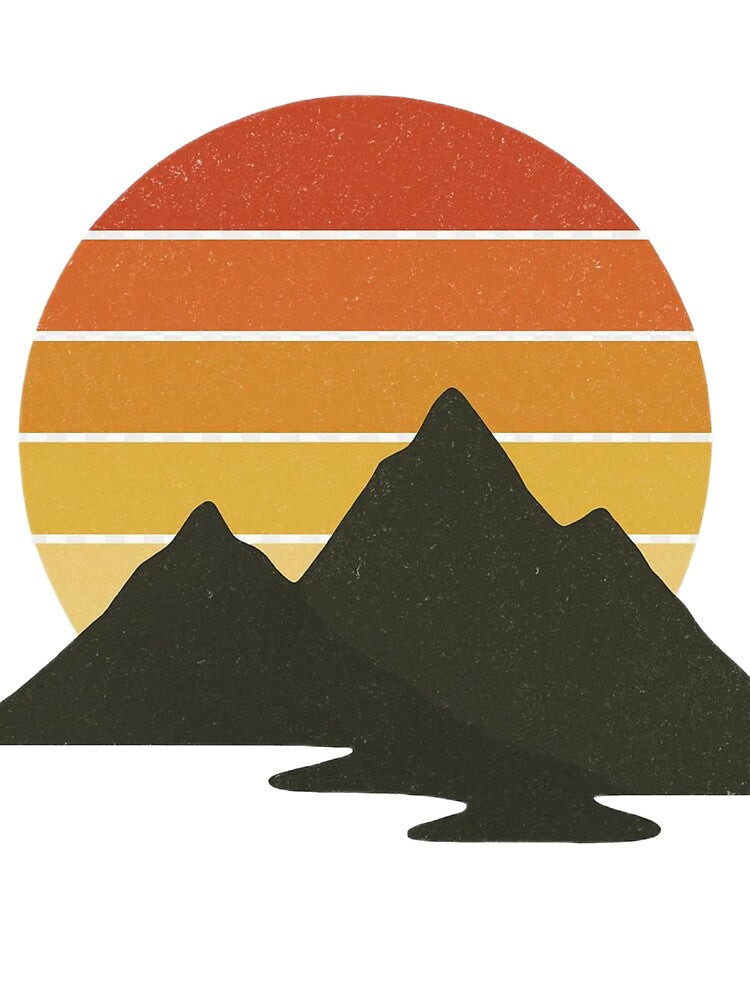 Retro Mountain Sunset by FalistY
