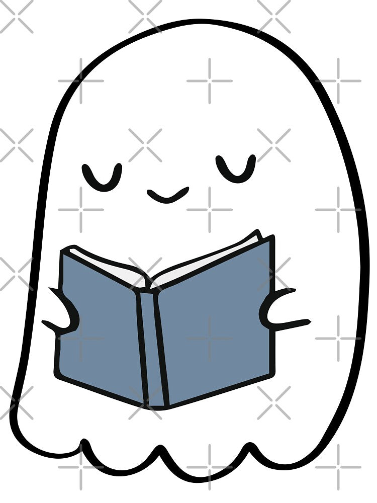 Cute Reading Ghost – Book Lover Cozy Reader Aesthetic by Cannaxes Studio