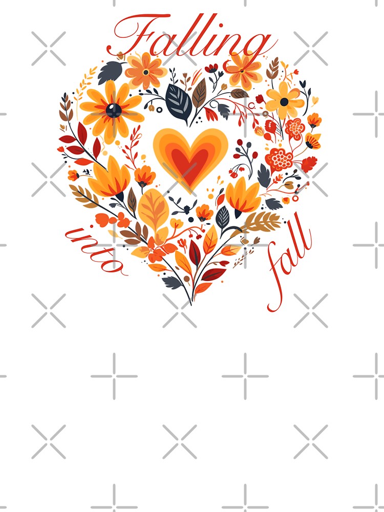 Falling into fall Autumn Heart by RetroPrints