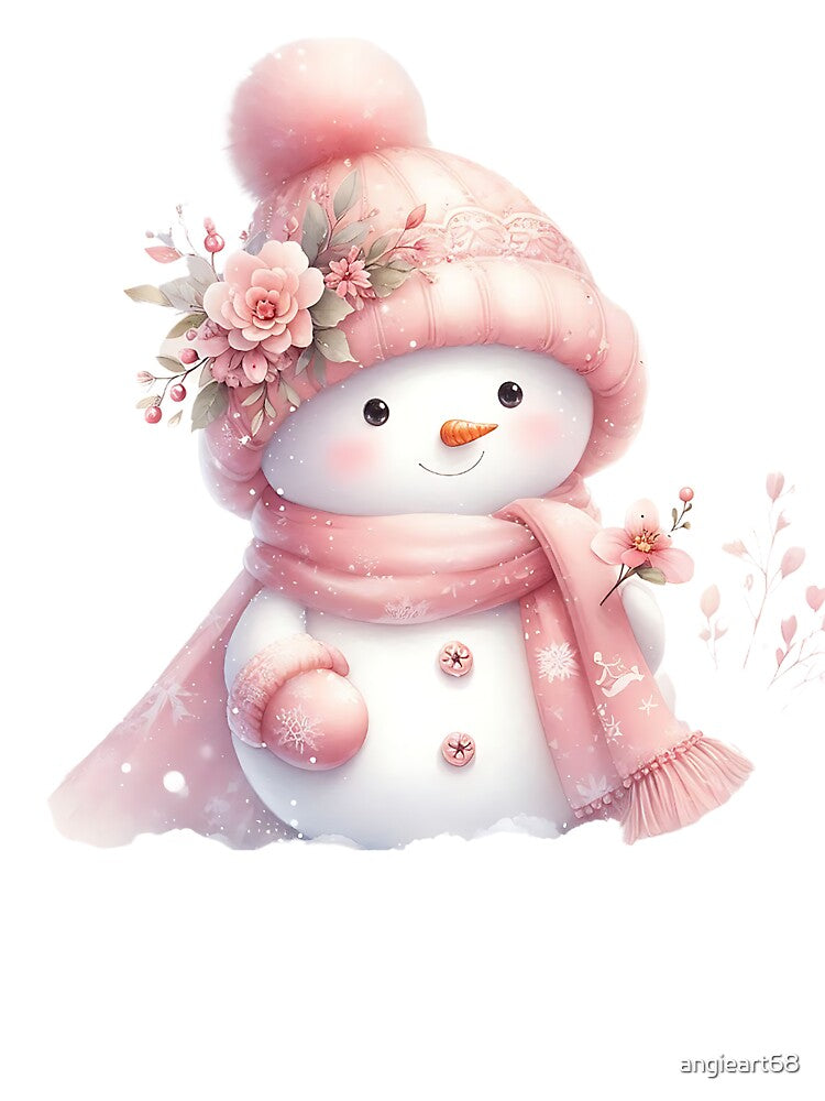 Charming Snowman A0516: Elegant Winter Decoration for Homes & Gifts – Cute, Stylish, and Perfect for Christmas & Winter Festivities by angieart68