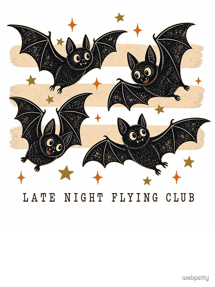Late Night Flying Club – Retro Halloween Bats by webpatty