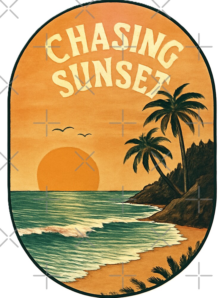 Retro Beach Sunset - Vintage Ocean Vibes by ArsyArt