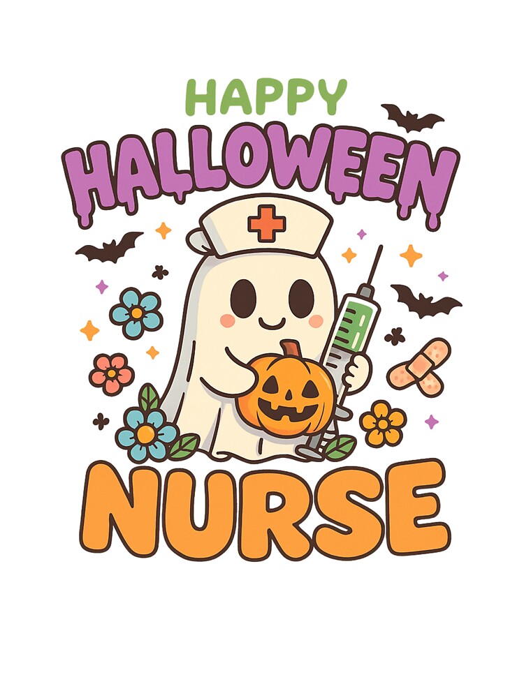 Happy Halloween Nurse Shirt – Cute Spooky Medical Worker Tee by Ajdaprint
