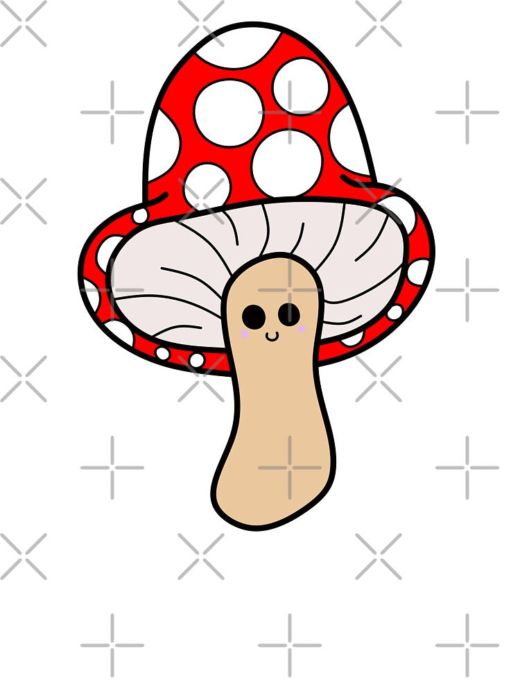 Cute Smiling Red Mushroom by MrsCreative1