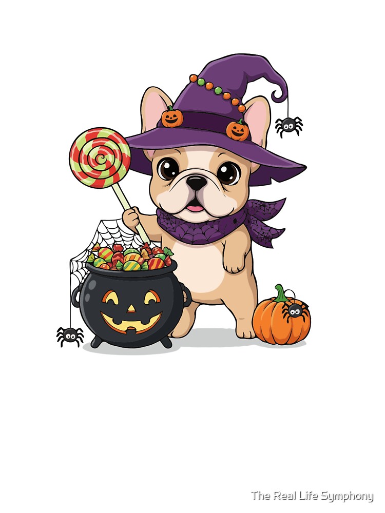 Magical Howl-oween French Bulldog| Cute Halloween Dog Art by The Real Life Symphony