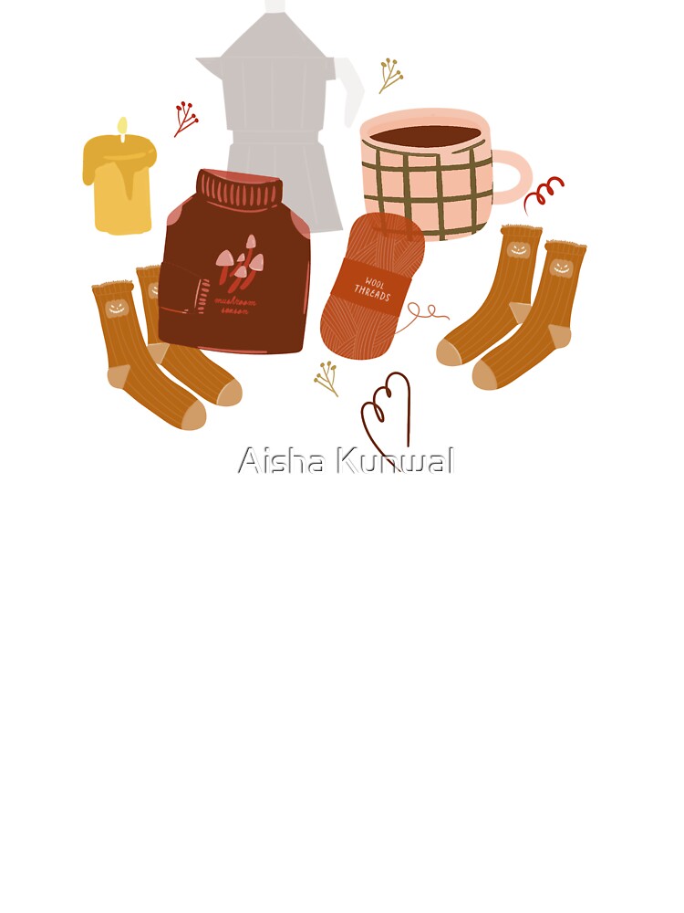 Pumpkin vibes only - cozy fall art by Aisha Kunwal