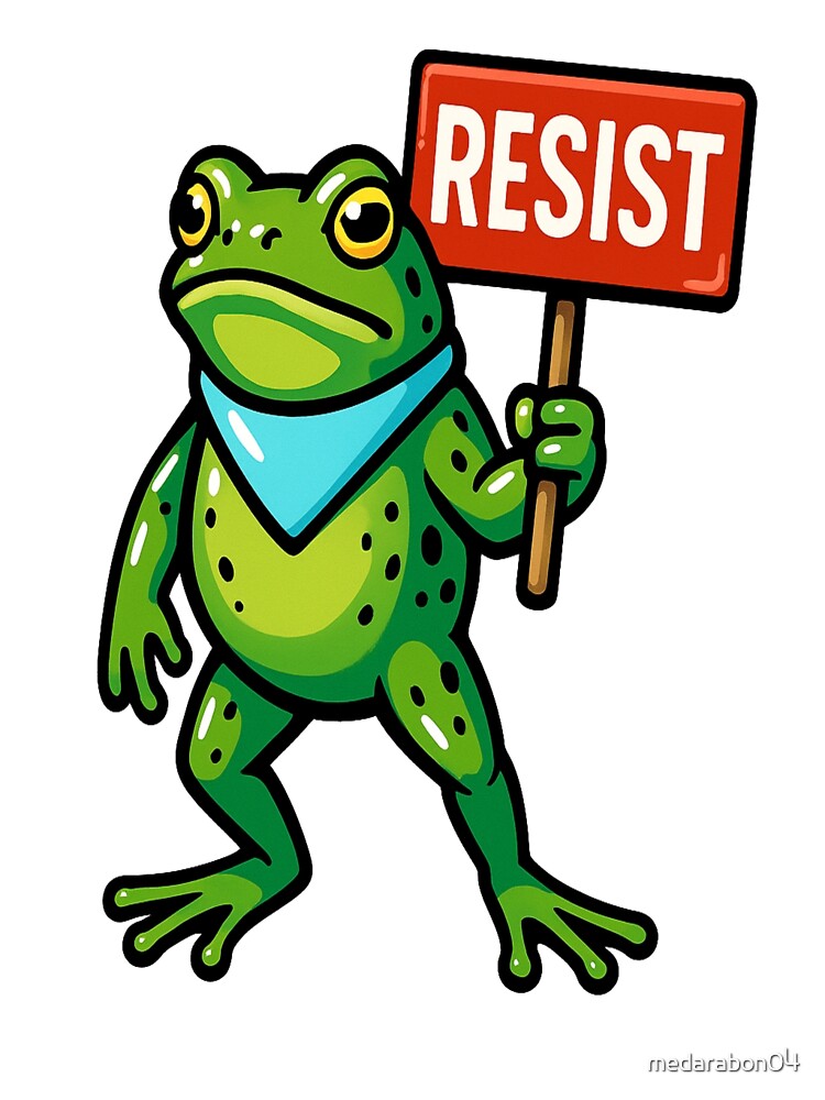 RESIST Frog – Portland Protest Inspired Design by medarabon04