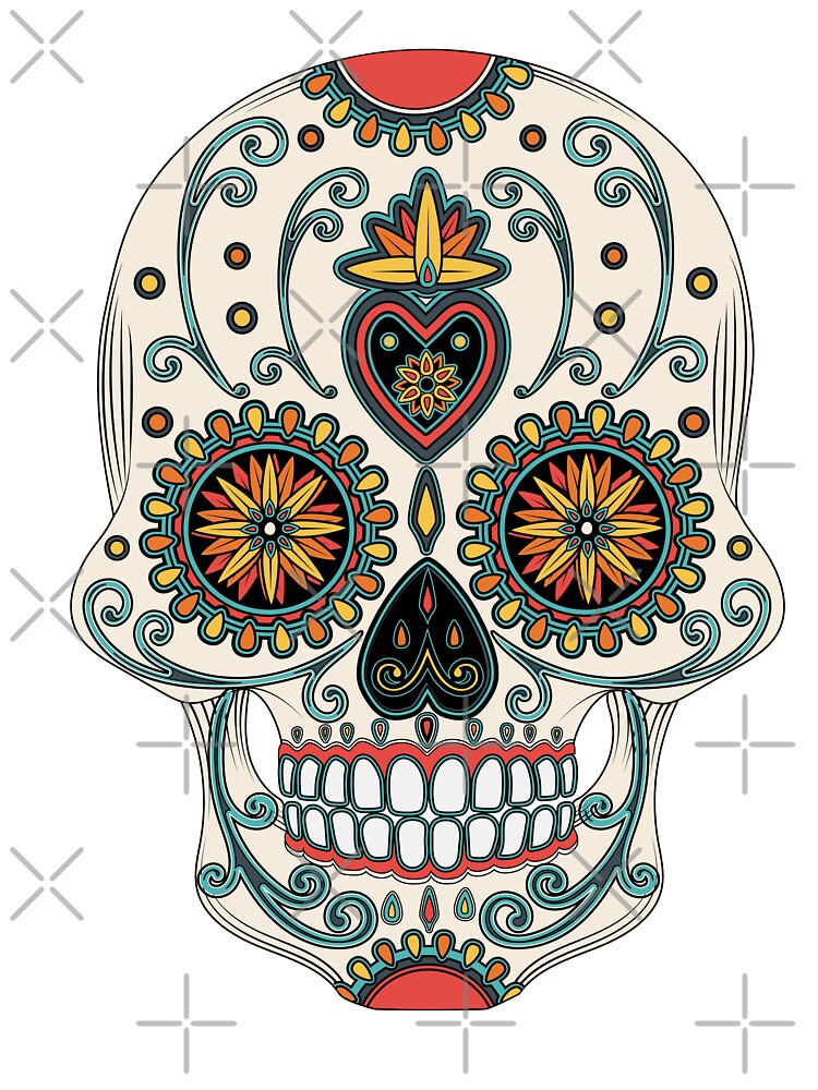 Sugar Love Skull Dia De Los Muertos Day of the Dead by SaltCreatives