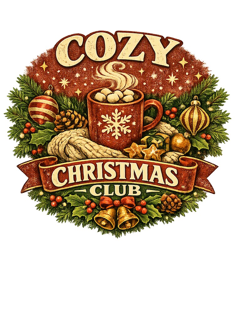 Cozy Christmas Retro Holiday Club Christmas Design by LiviuGligoros