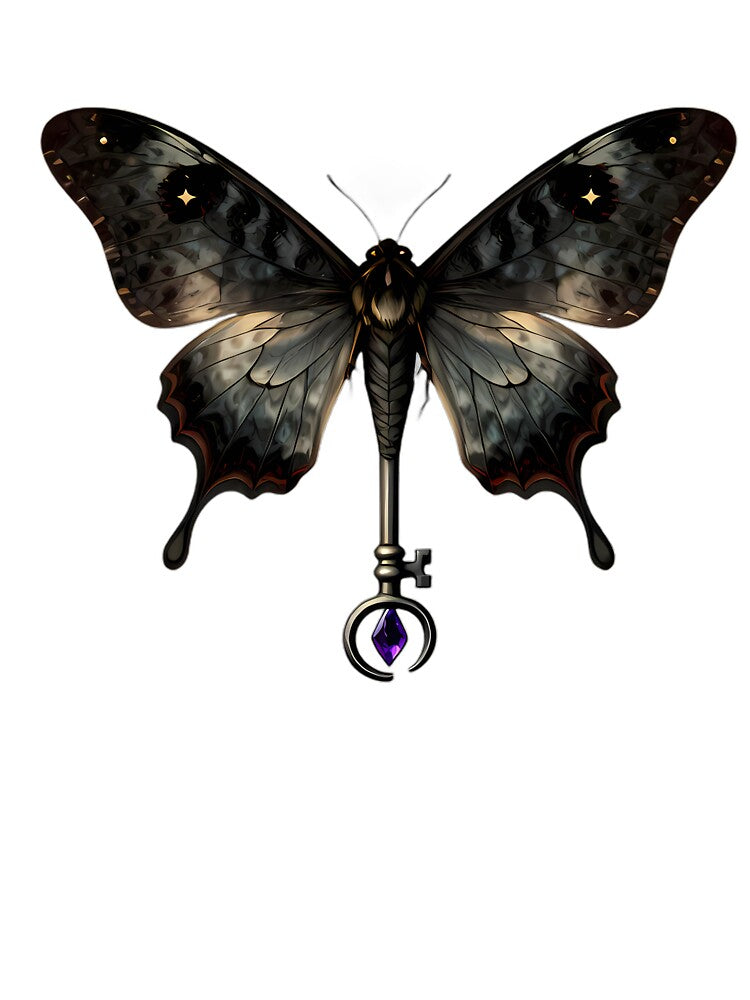 Gothic Luna Moth Dreamgate Key by IllumeInk
