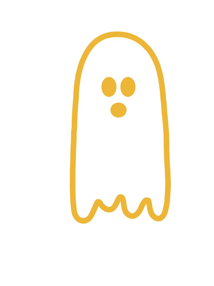 cute little yellow ghost - halloween by Aesthetic Crew