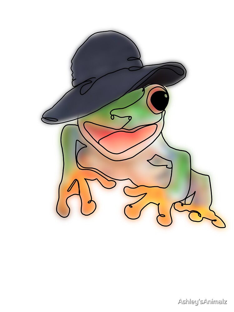 Frog Wearing floppy Sun hat – animalzinhats by Ashley’sAnimalz