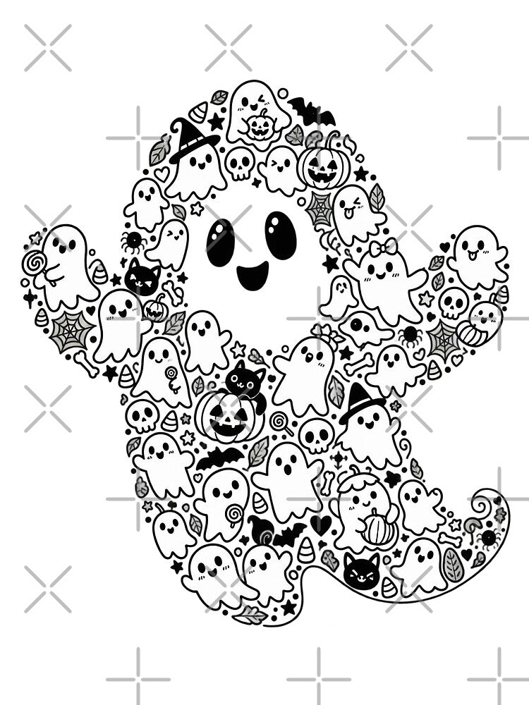 HALLOWEEN DOODLE COLLECTION - GHOST v3 by WheelieGdArt