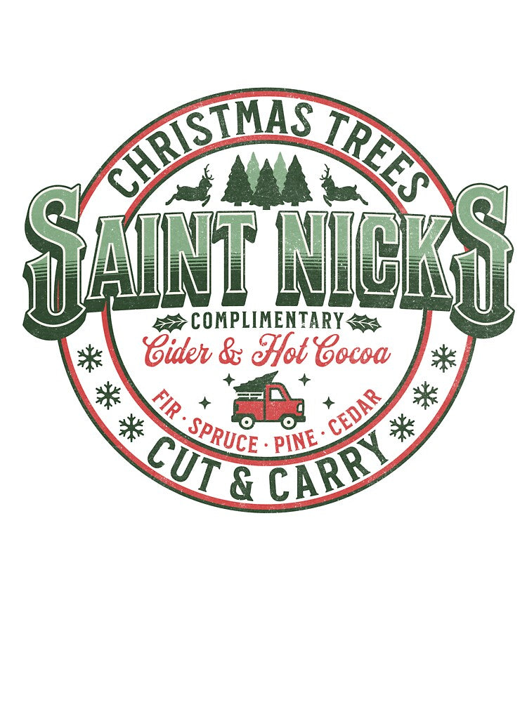 Vintage Saint Nicks Christmas Tree Farm by FreshMintBoutiq
