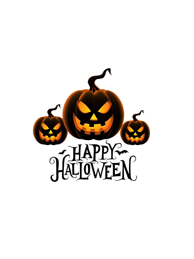 Spooky Jack o' Lanterns Halloween black letters by Remek-Design