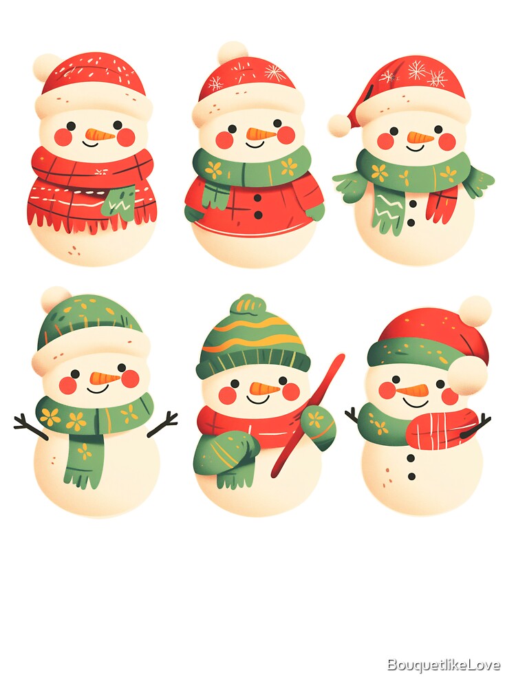 Happy Christmas Snowman Sticker by BouquetlikeLove