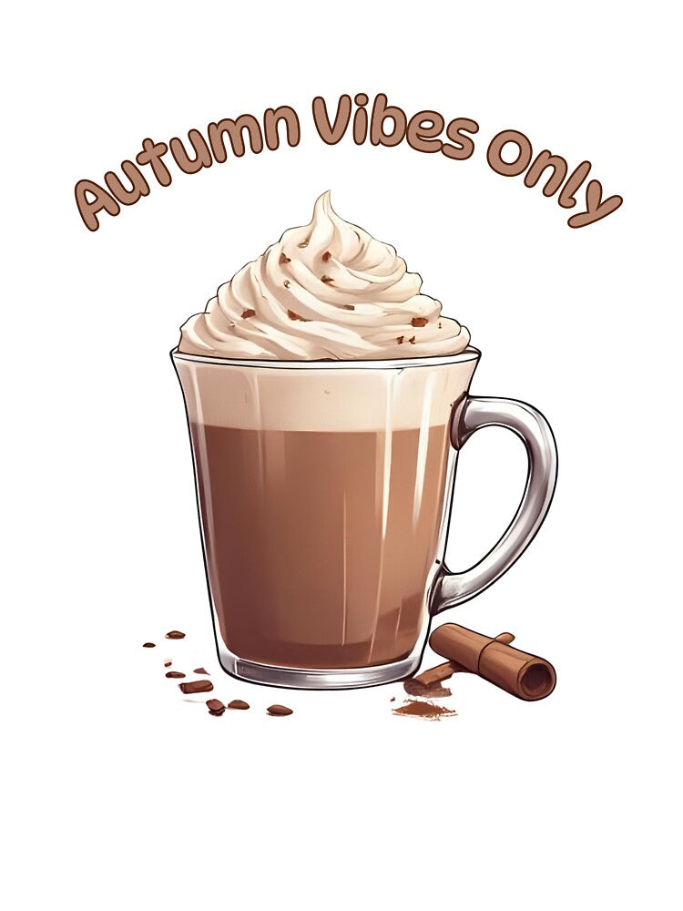 Autumn Vibes Only – Cozy Fall Mug & Leaves Design by Pixel--Threads