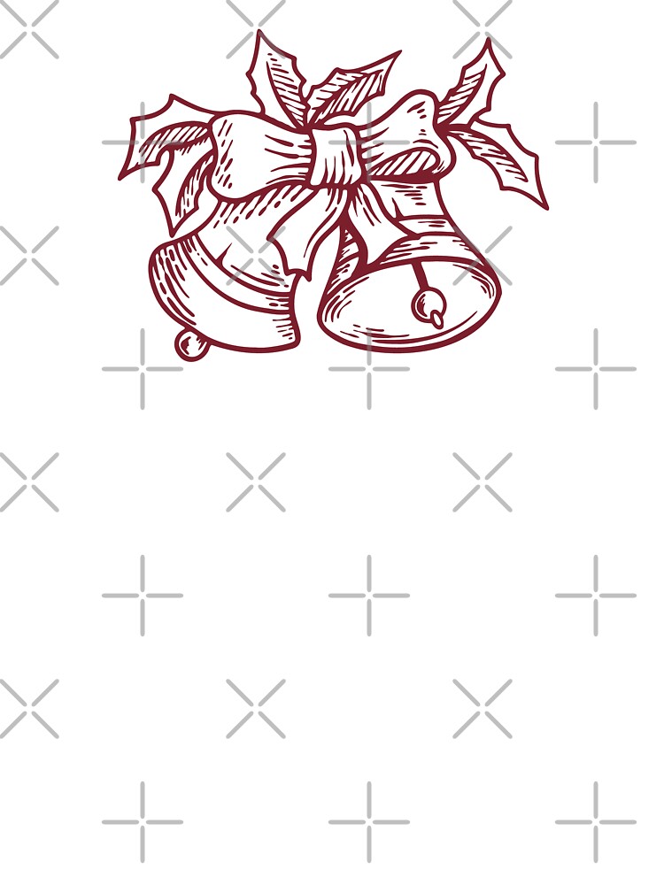 Burgundy Vintage Christmas Bells Design by pattern-archive