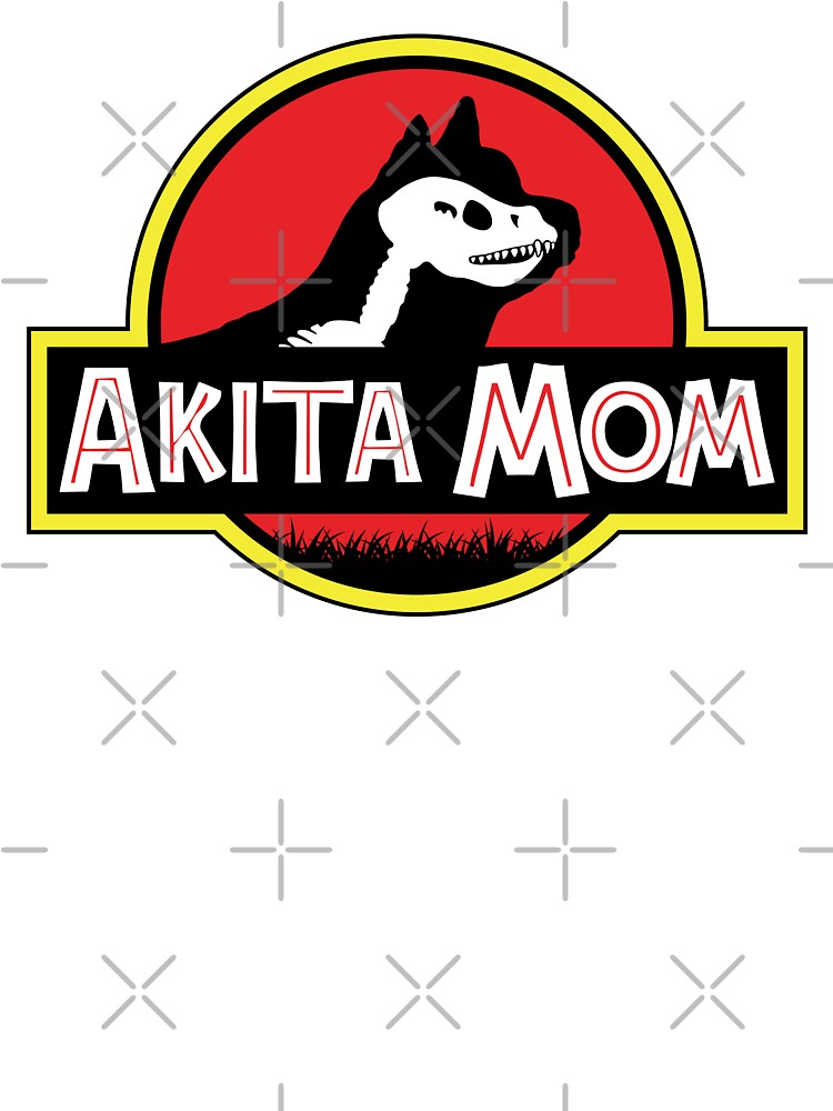 (For Bright Background) Jurassic American Akita Mom by More Cute Dogs