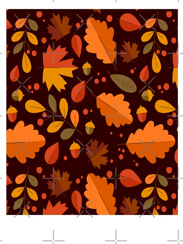 colourful brown leaves autumn pattern - seamless colorful leaves autumn pattern by FirstTouch