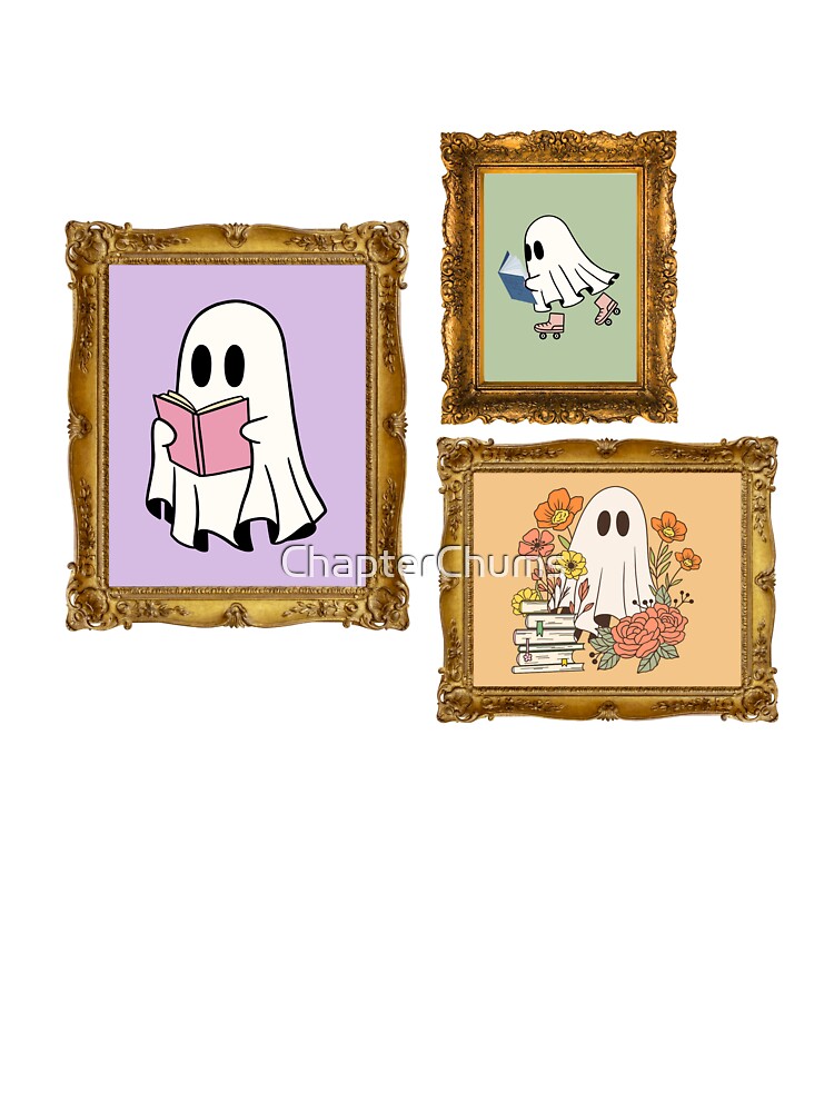 Cute Ghost Reading Books Gallery by ChapterChums