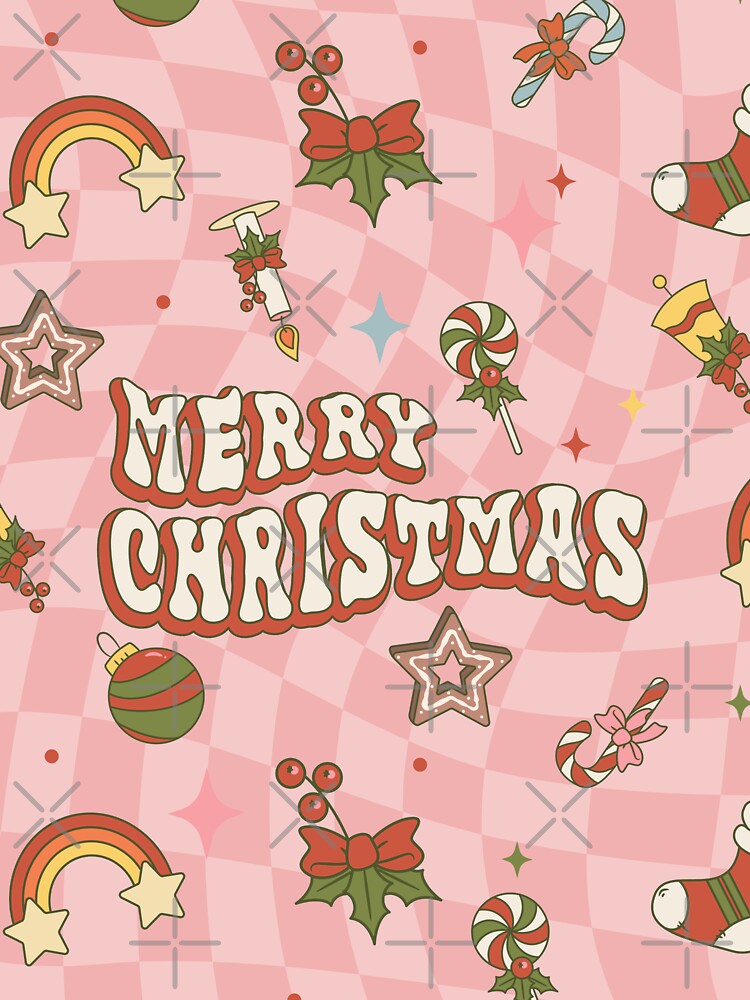 vintage 1960s groovy merry christmas by Gossip Rag