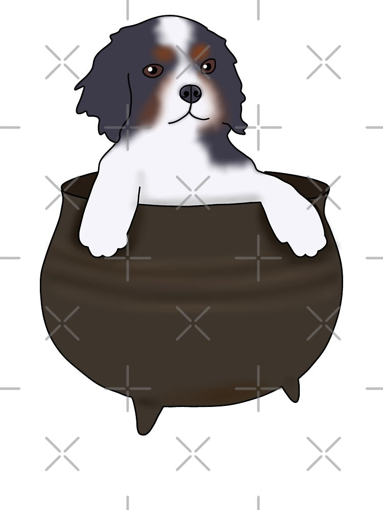Puppy in a cauldron (cavalier king charles spaniel by Becky-Marie