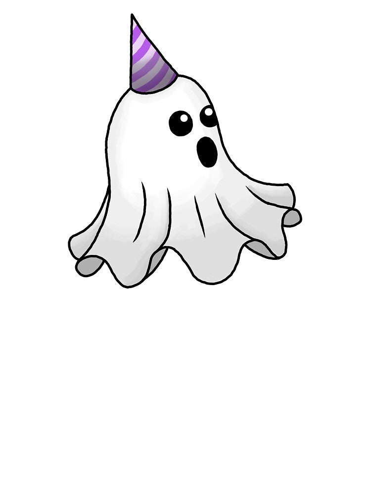 Cute Ghost with Party Hat by Restarter