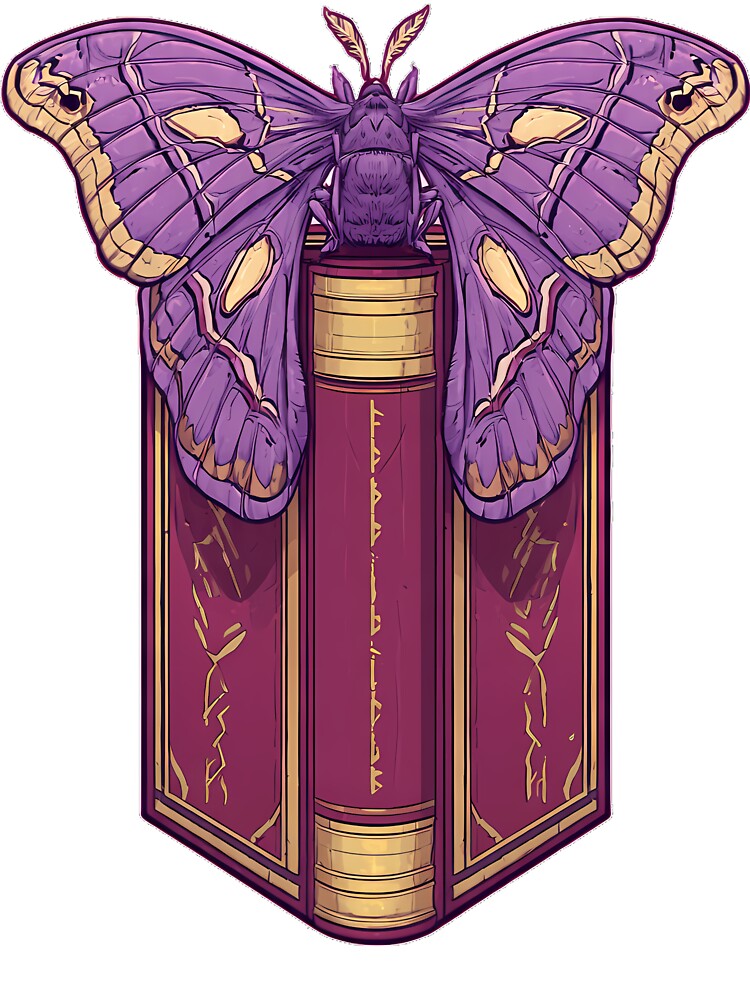 Luna Moth Spellbook Spine by IllumeInk