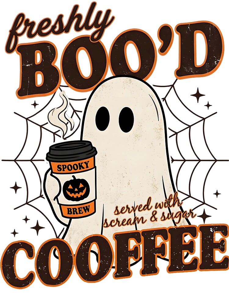 Freshly Boo'd with Scream and Sugar Halloween Ghost Coffee by averyfisher