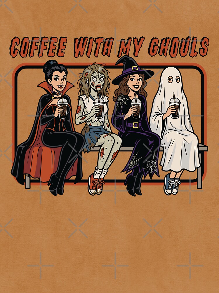 Coffee With My Ghouls Halloween Friends by Krasnovaovaova