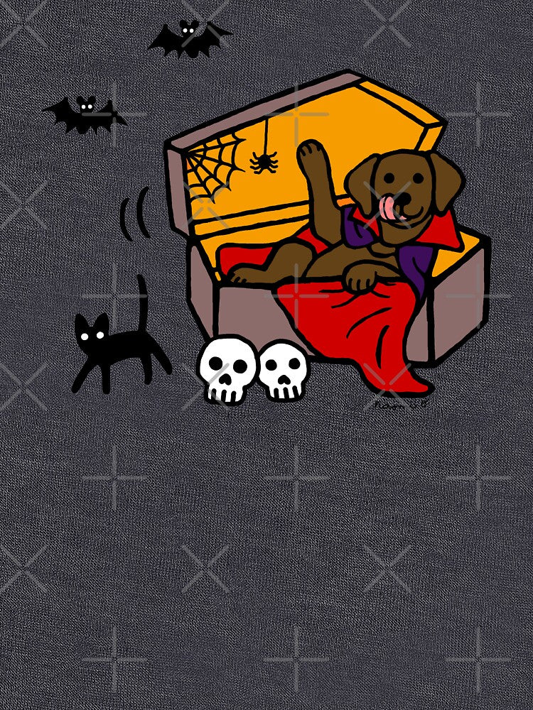 Halloween Chocolate Labrador Vampire by HappyLabradors