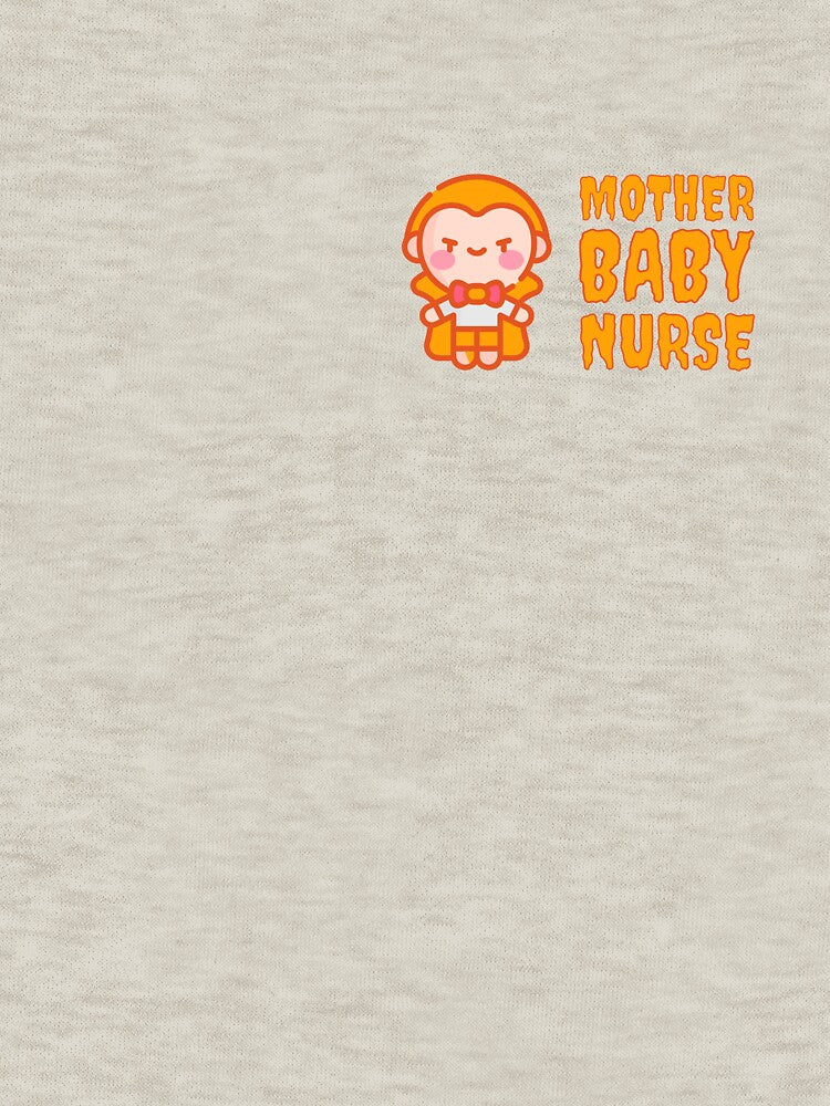 Mother Baby Nurse Halloween Shirt, Design on both sides - Halloween Baby Shirt - Postpartum Nurse Shirt by Stencil Crafts