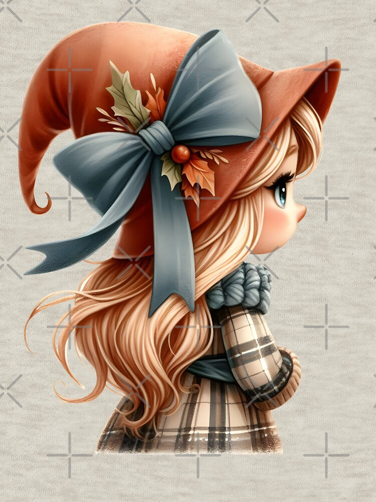 Cozy Autumn Girl with Bonnet and Ribbon | Cute Fall Aesthetic by Lorraine Cozy Corner