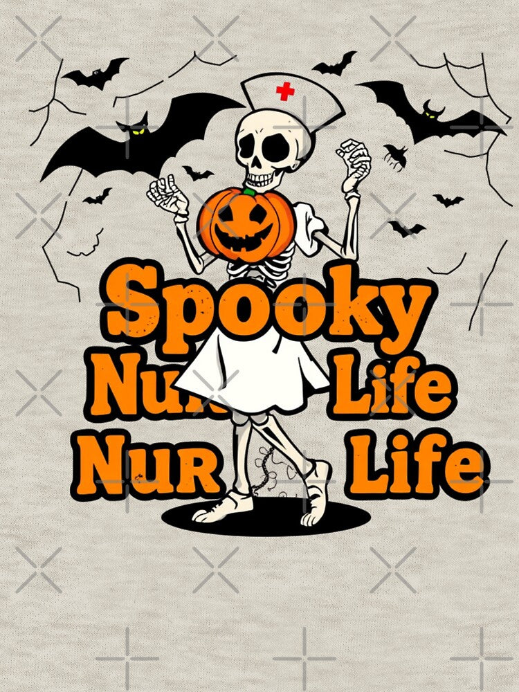 Spooky Nurse Life – Funny Halloween Skeleton Nurse Shirt by arceeddesign