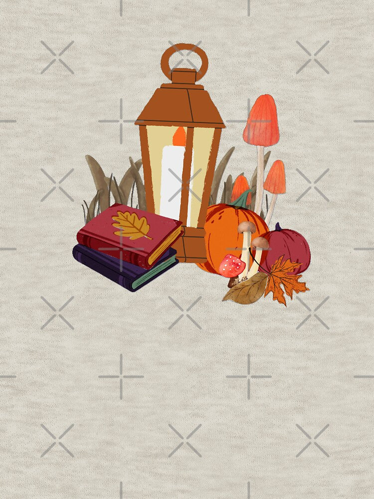 Cozy Autumn Lantern with Pumpkins and Mushrooms – Fall Aesthetic by dictat0rhella
