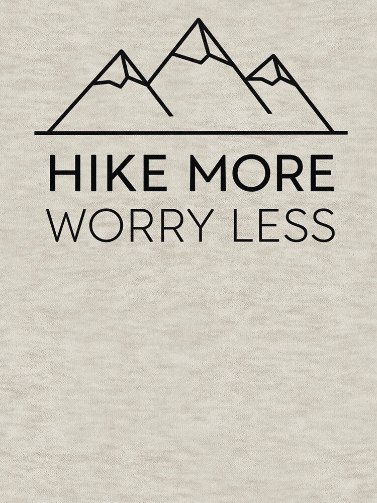 Hike More Worry Less Minimalist Mountain Design by Gabe1983