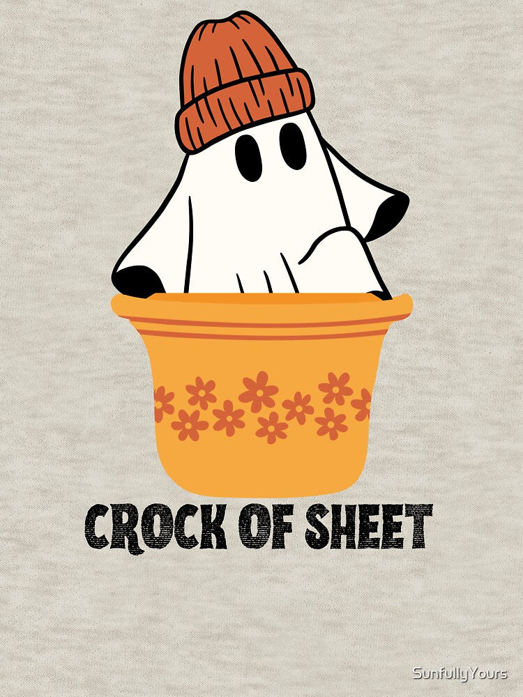 Boo Sheet Crock Of Sheet Ghost Halloween Vintage T-Shirt by SunfullyYours