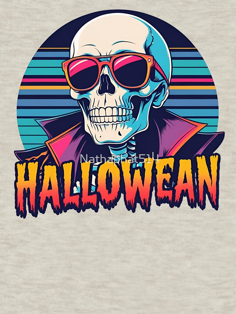 Retro 80s Halloween Skeleton by Nathaphat514