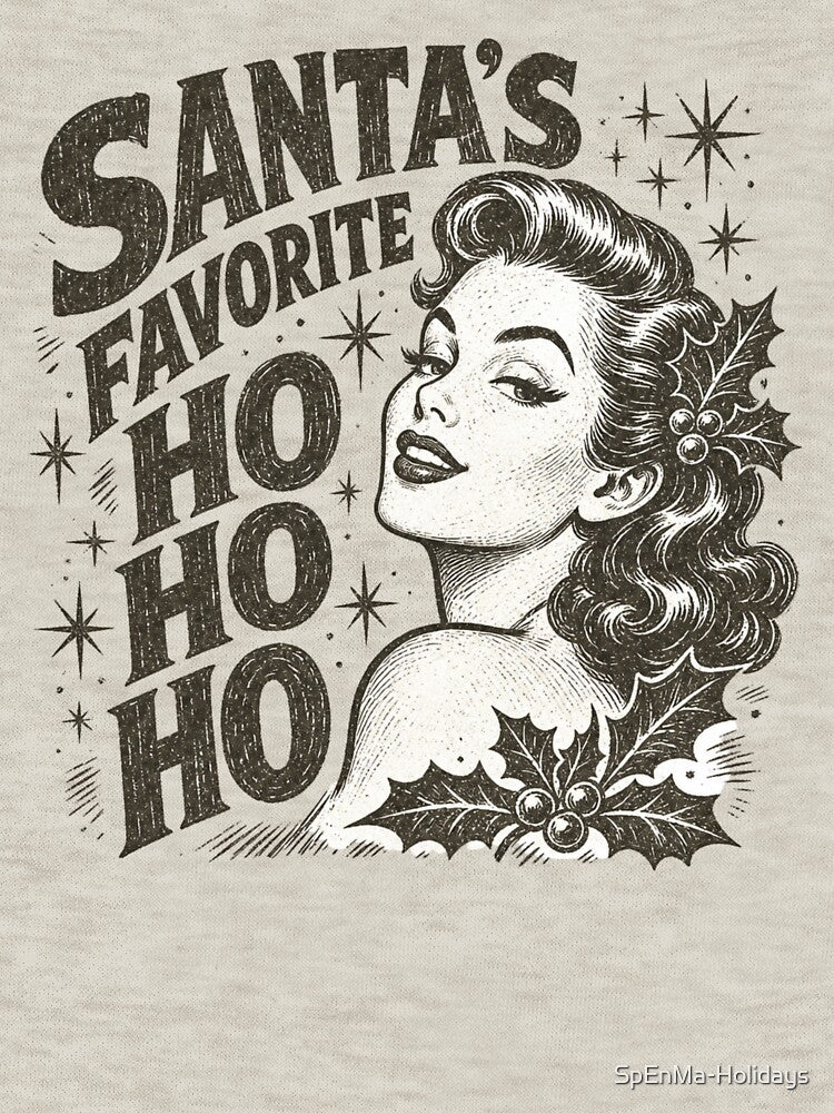 Santa's Favorite Ho Ho Ho Vintage Pinup by SpEnMa-Holidays