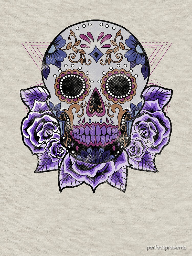 Dia De Los Muertos Flowery Skull Day Of The Dead by perfectpresents