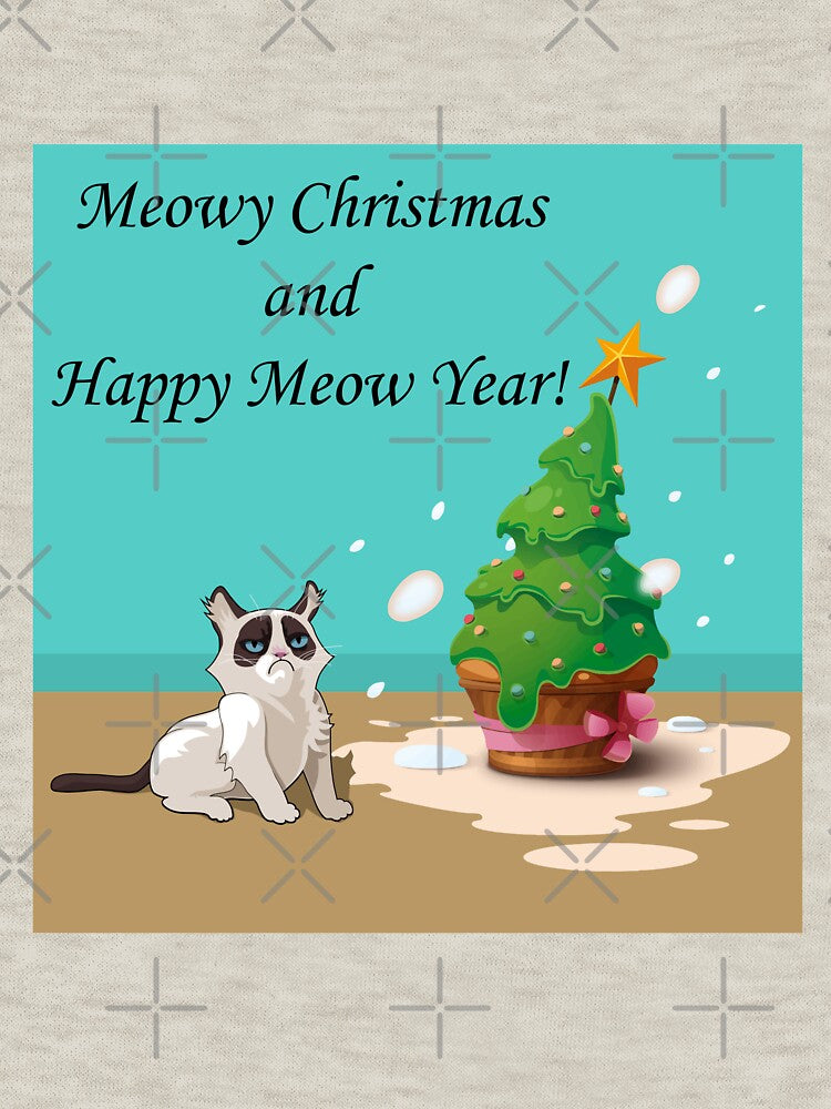 meowy christmas and happy meow year by GraphicBit