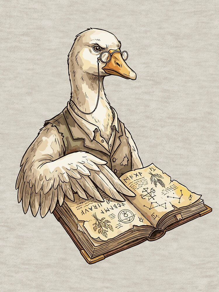 Vintage Dark Academia: Grimoire Goose by bapupa