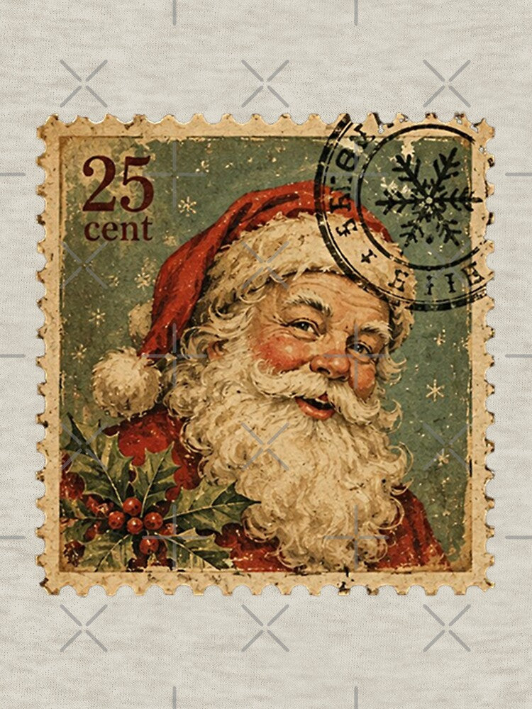 Vintage Santa Claus Christmas Stamp by Kenny8716