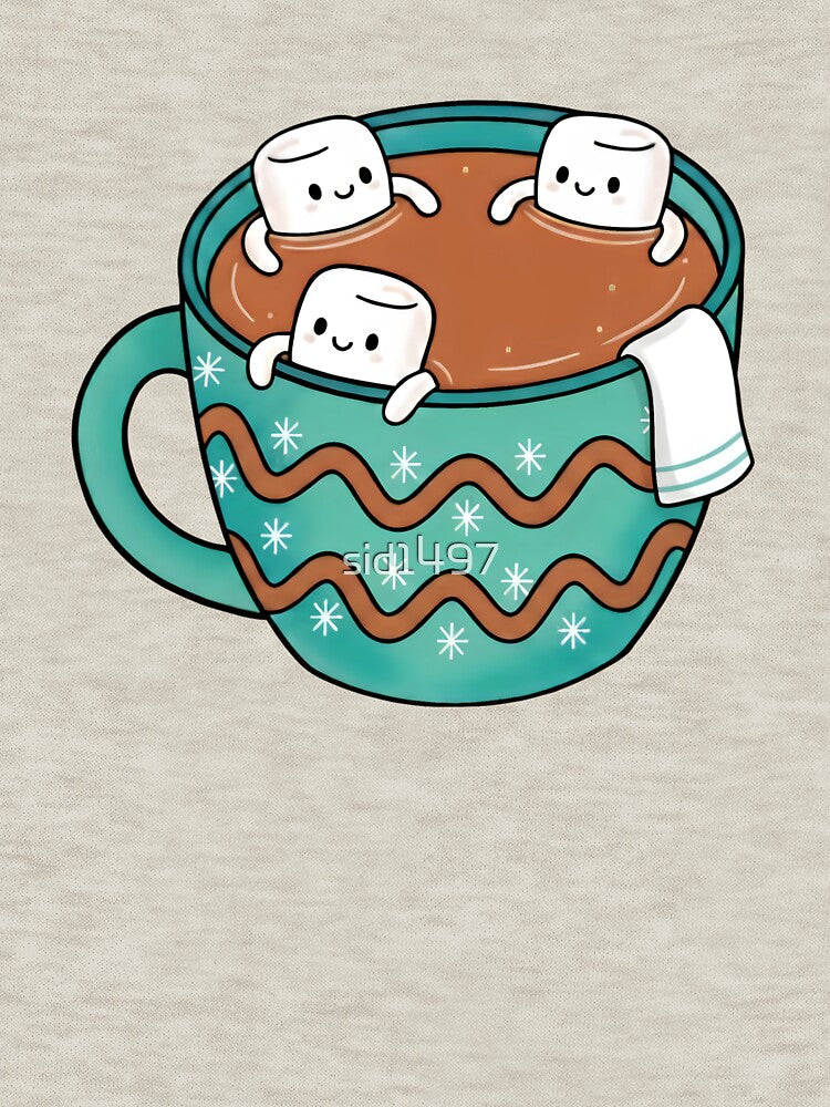 Hot Cocoa Spa – Cute Marshmallows Chilling in Chocolate by SidTastic