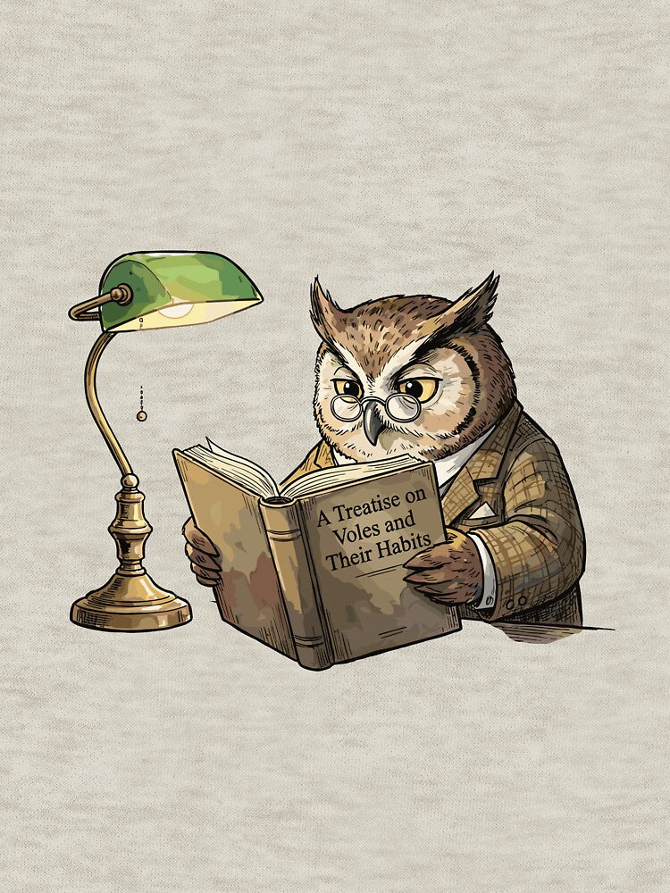 Scholarly Dark Academia: Late Night Library Owl by bapupa